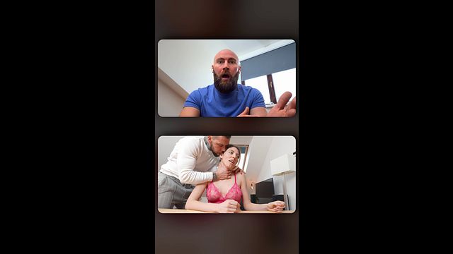 A morning video call turns into Cheating right in front of her Boyfriend